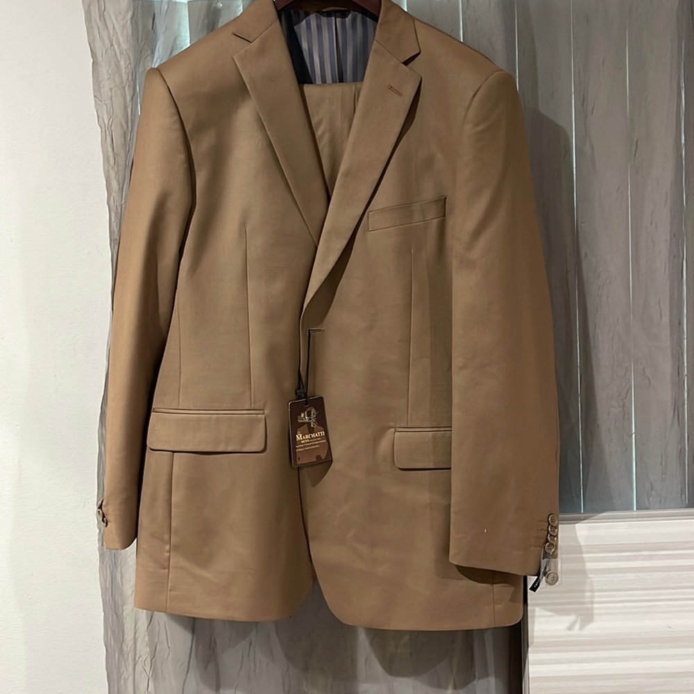 Marchatti brown suit and pants. Size 48L. NWT